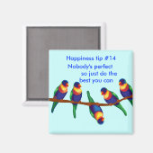 Gelukstop #14 Niemand is perfect Magneet (Voorkant / Achterkant)