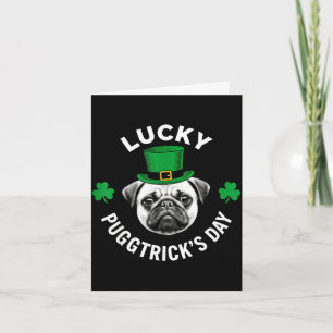 Geluksvarkentruc dag grappige st patrick's pug hon kaart