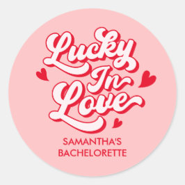 Geluksverlangend Verloofd Feest Favorietie Geschen Ronde Sticker