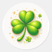 Geluksvierblad sticker – Schattig geluk (Voorkant)
