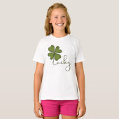 Geluksvierbladige Klaver T-shirt (Voorkant volledig)