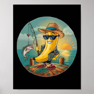 Geluksvissen Grappige Banaan Humor Poster