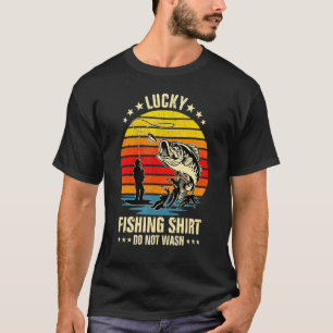 Geluksvissen Niet Wassen Vaderdag Visser D T-shirt