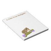 Geluksvochtige langzaam-loris op de cartoon van ee notitieblok (Schuin)