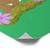 Geluksvochtige langzaam-loris op de cartoon van ee poster (Hoek)