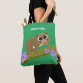 Geluksvochtige langzaam-loris op de cartoon van ee tote bag (Dichtbij)