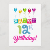 Geluksvogel, 12 jaar! briefkaart (Voorkant)