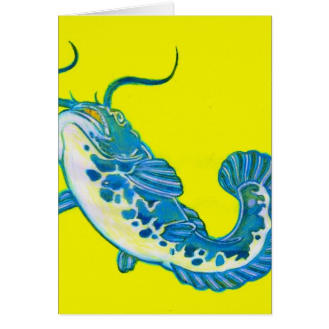 Geluksvogel Blauwe Vis 1 (Voorkant)