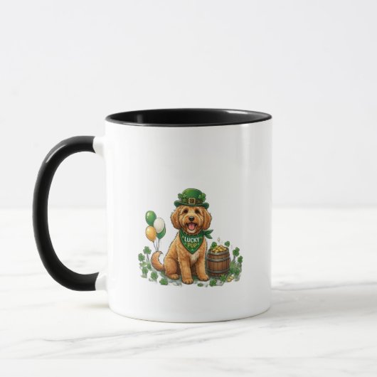 Geluksvogel Cockapoo St. Patrick's Day Mok (Links)
