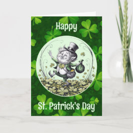 Geluksvogel Ierse Leprechaun Kaart
