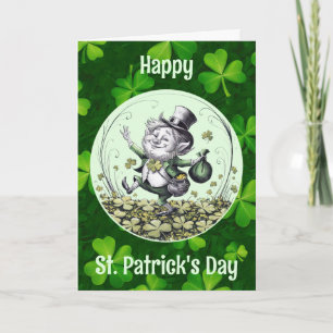 Geluksvogel Ierse Leprechaun Kaart