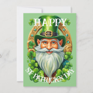 Geluksvogel Kabouter St. Patrick's Dag Groet Feestdagenkaart