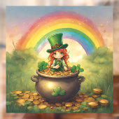 Geluksvogel Leprechaun Raamsticker (Vel 2)
