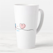 geluksvogel ( liefde is koffie ) latte mok (Rechterhoek)
