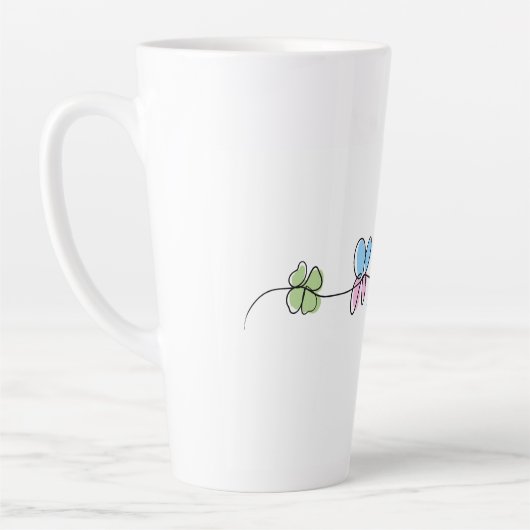 geluksvogel ( liefde is koffie ) latte mok (Links)