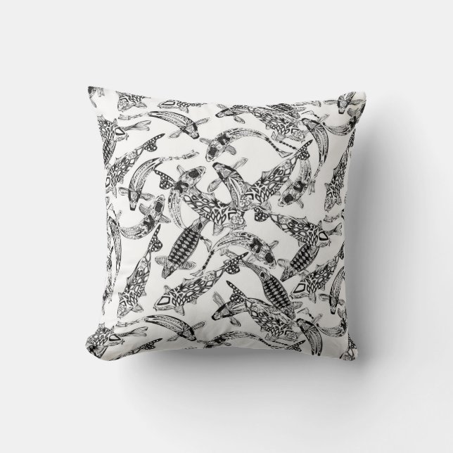 geluksvogel mono kussen (Voorkant)