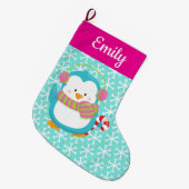 Geluksvogel Pinguïn Grote Kerstsok (Voorkant (Hangend))