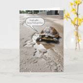 Geluksvogel Schildpad met Pensioen Kaart (Gele Bloem)