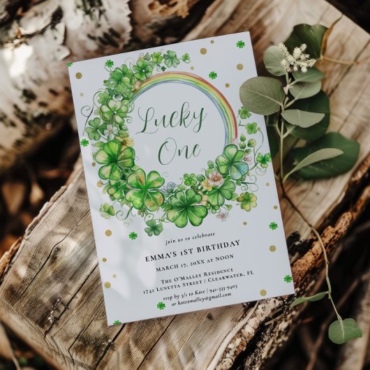 Geluksvogel | St. Patrick's Day 1e Verjaardag Kaart