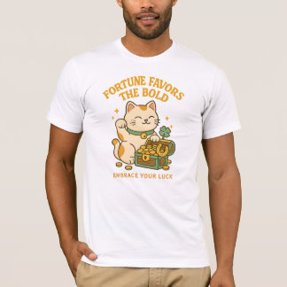 Geluksvogel! Whimsical Prosperity Cat T-shirt
