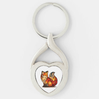 Geluksvos Charme Metalen Sleutelhanger