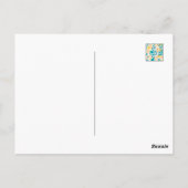 Gelukswachtrijen met blokpatroon briefkaart (Achterkant)