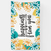 Gelukswachtrijen met blokpatroon spandoek (Verticaal)