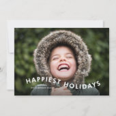 Gelukwaadste Feestdagen Curvy Type Foto Feestdagenkaart (Voorkant)