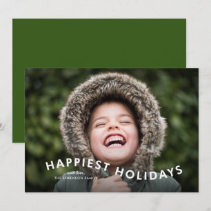 Gelukwaadste Feestdagen Curvy Type Foto Feestdagenkaart