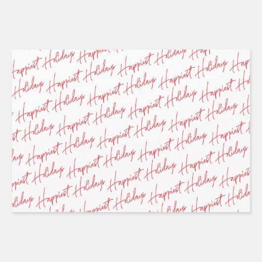 Gelukwaadste Feestdagen Tekst Inpakpapier Vel (Voorkant 3)