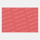 Gelukwaadste Feestdagen Tekst Inpakpapier Vel (Voorkant 2)