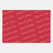 Gelukwaadste Feestdagen Tekst Inpakpapier Vel (Voorkant)