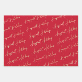 Gelukwaadste Feestdagen Tekst Inpakpapier Vel