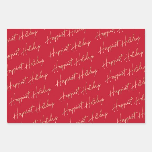 Gelukwaadste Feestdagen Tekst Inpakpapier Vel (Voorkant)