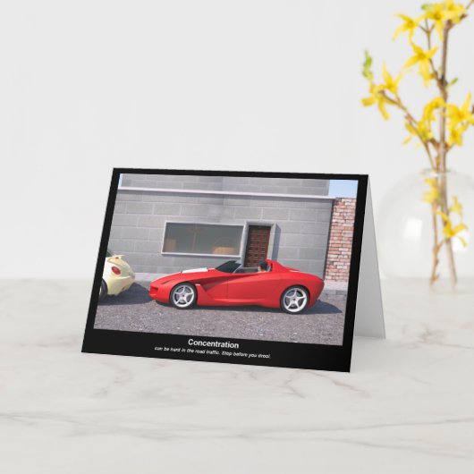 Gelukwens op uw (Engels) rijbewijs Kaart (Gele Bloem)