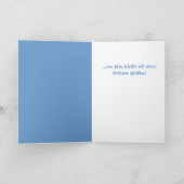 Gelukwens-toekomstig golfspeler-Blauw Kaart (Binnen)