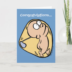 Gelukwens-toekomstig golfspeler-Blauw Kaart