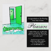 gelukwensen aan de komiek condo aanbevelingskaartje (Voorkant / Achterkant)