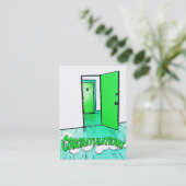 gelukwensen aan de komiek condo aanbevelingskaartje (Staand voorkant)