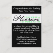 gelukwensen aan de komiek condo aanbevelingskaartje (Achterkant)