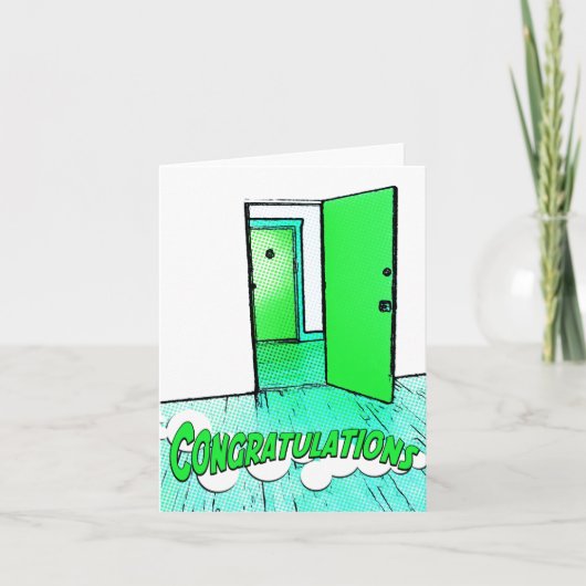 gelukwensen aan de komiek condo kaart (Voorkant)