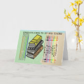 Gelukwensen aan de nieuwe leraar kaart (Gele Bloem)