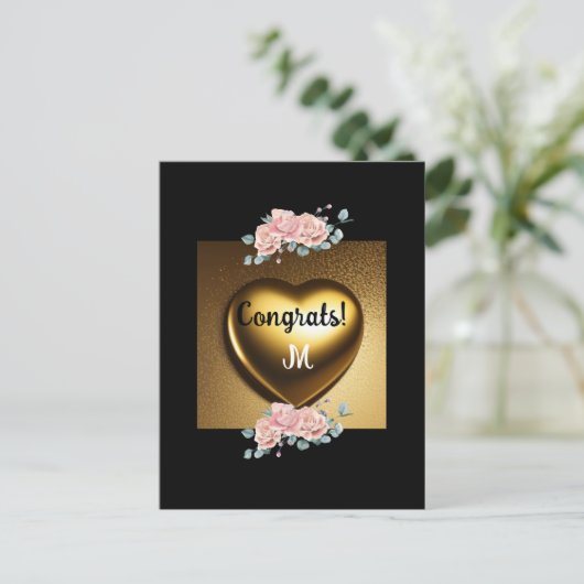 gelukwensen afstuderen boodschap briefkaart (Staand voorkant)