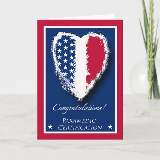 Gelukwensen bij de Certificatie van de Paramedicus Kaart (Voorkant)