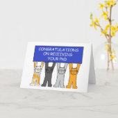 Gelukwensen bij het Ontvangen van Uw Leuke Katten Kaart (Gele Bloem)