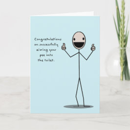 Gelukwensen bij met succes het Streven van Uw Pipi Kaart