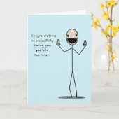 Gelukwensen bij met succes het Streven van Uw Pipi Kaart (Gele Bloem)