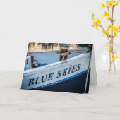 Gelukwensen - Blauwe Hemelen Kaart (Gele Bloem)