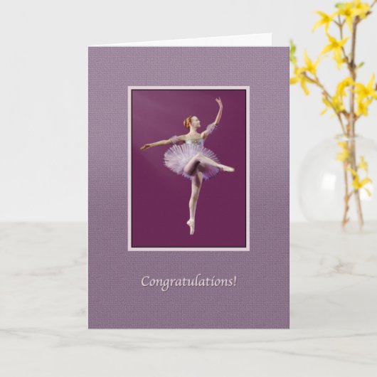 Gelukwensen, de Overweging van de Dans, Ballet Kaart (Gele Bloem)