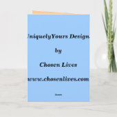 Gelukwensen!  De Reis van Bon! Kaart (Achterkant)